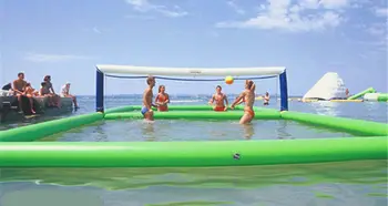 10*5m Открито надуваемо волейболно игрище за водна/плажна игра с въздушна помпа