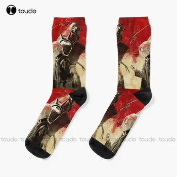 Edward And Alphonse Fullmetal Alchemist Brotherhood Socks Unning Socks Women Personalized Custom Unisex Adult Teen Youth Socks