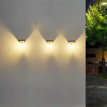 Ретро слънчев сензор Волфрамова крушка Стенна лампа Външна IP65 водоустойчива пейзажна светлина за градински двор PIR сензор стълбищна лампа
