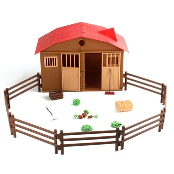 25pc DIY къща симулира игра модел ферма къща модел деца играят къща играчка птици животински модел сцена модел фермер актьор играч