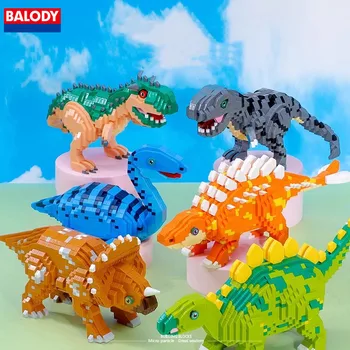 Истински BALODY тиранозавър рекс градивен блок динозавър пластмасов модел DIY пъзел събрание детски играчки момче подарък орнаменти