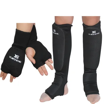 2023 Таекуондо Половин пръст ръкавица Протектор за крака Карате щадящи ръце Защита на краката TKD глезена охрана Защита на бойните изкуства