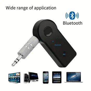 Aux Car BT приемник 3.5mm безжичен 4.0 адаптер аудио приемник конвертор кола Bluetooth адаптер