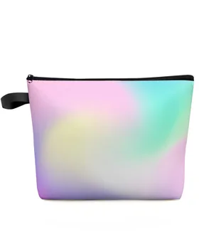 Pink лилаво градиент дъга грим чанта торбичка пътуване Essentials дама жени козметични чанти тоалетна организатор съхранение молив случай