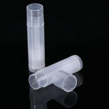 25 бр. 5g празен прозрачен DIY червило козметични контейнери Балсам за устни тръби с капачки Clear Travel Bottle Аксесоари за красота