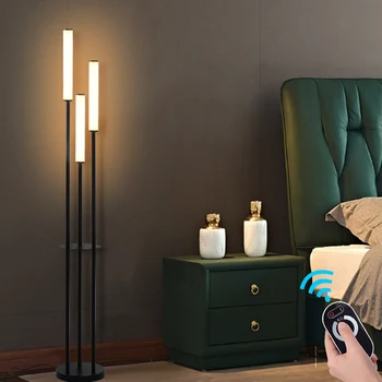 LED рафт етаж лампа съхранение постоянно осветление димиране LED подова лампа вътрешен с дистанционно управление за декорация на дома модерен