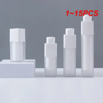  1 ~ 15PCS 15ml 30ml 50ml безвъздушна помпа козметичен контейнер матирано двуслойно удебелен квадратен лосион празна безвъздушна бутилка