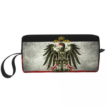 Персонализирана германска империя флаг Германия тоалетна чанта жени козметични грим организатор дами красота съхранение чанти Dopp комплект случай кутия