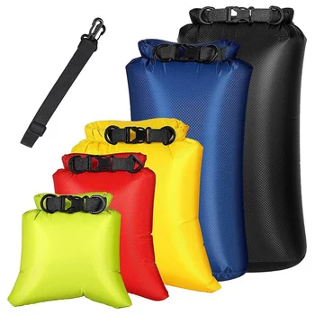 New-12Pcs водоустойчив сух чанта комплект за каяк гребане,Drybag Външни чанти за съхранение на кану къмпинг плуване,случаен