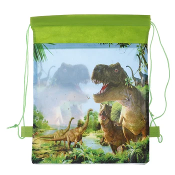 рожден ден Момчета Благоприятства карикатура сладък динозавър тема украсяват нетъкан текстил бебе душ шнур подаръци чанти