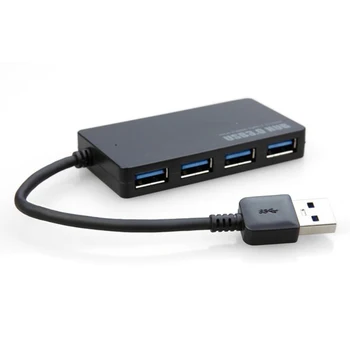 USB 3.0 Hub 4 портов високоскоростен тънък компактен разширителен сплитер