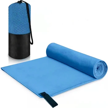 Плувни спортни кърпи с чанта за съхранение за фитнес фитнес Фитнес йога плажна кърпа микрофибър висящ дизайн мека бърза суха кърпа