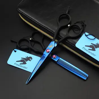 5.5 инча Нова професионална фризьорска ножица черна дръжка Комплект ножици за рязане на коса Бръснарски ножици Висококачествен салон