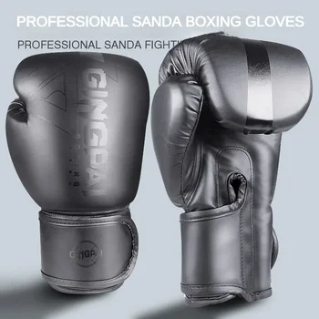 Професионални боксови ръкавици Спаринг за възрастни Безплатни бойни ръкавици Дишащи големи размери Борба Мъже Жени играят торби с пясък Борба