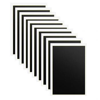 Лазерно гравиране маркираща хартия, 10PCS лазерна цветна хартия за лазерен гравьор, 15.4X10.6Inch Черно за метална стъклокерамика Трайни