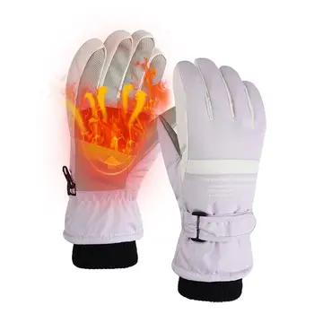 Зимни ръкавици Дамски ветроупорни водоустойчиви термични ръкавици против хлъзгане студено време термични топли плетени ръкавици за туризъм шофиране