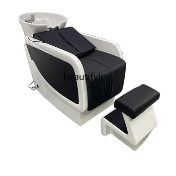 Електрически масаж шампоан легло лежи половин зачервяване легло фризьорски салон керамични басейн бръснарница магазин шампоан легло фризьорски салон