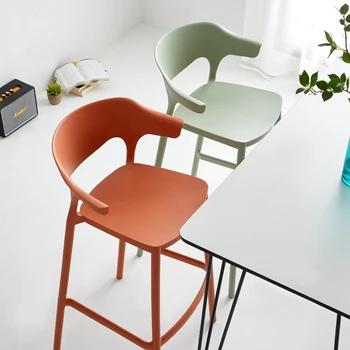 Nordic Designer Акрилни бар столове Минималистичен пластмасов бар стол Кухненски арт брояч Висока табуретка Barkrukken Мебели за дома WZ