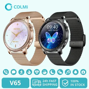 COLMI V65 Smartwatch Жени 1.32 инчов AMOLED Bluetooth Call Smart Watch Персонализирани часовници за набиране Проследяване на сърдечния ритъм за Android IOS