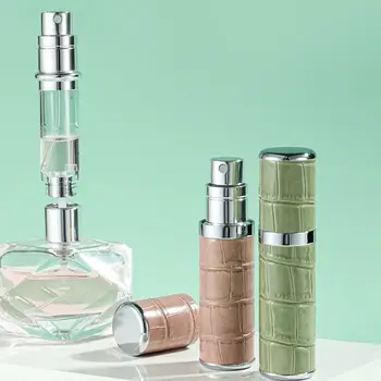 Travel преносима кожа покрита висок клас парфюм сплит бутилка спрей дъното парфюмирана проба отделна опаковка