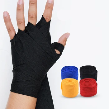 Памучен бокс Превръзка Китка Wraps Combat Protect Бокс Спортни ръкавици Кикбокс Муай тай тренировъчно състезание 