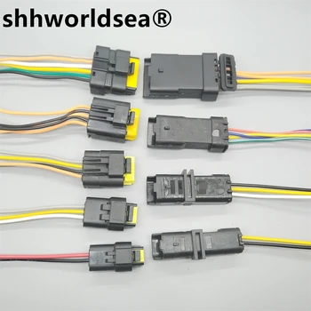shhworldsea 2/3/4/6 Pin начин мъжки и женски водоустойчив конектор автомобилен конектор