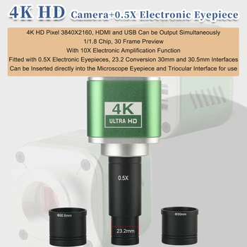 KOPPCE HDMI HD 4K микроскоп индустриална камера с 23.2mm до 30 и 30.5mm интерфейс електронен окуляр