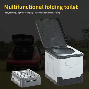 Portable кола сгъваема тоалетна за многократна употреба силна носеща способност боклук кутия за съхранение на боклук за къмпинг пешеходни екскурзии