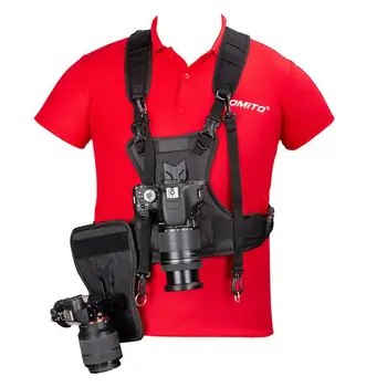 Chest Harness System Camera Harness Vest Бърза каишка със страничен кобур Камера за носене на каишка II Сигурни ремъци