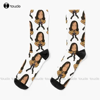 Tatsuro Yamashita Аниме - Ride On Time Чорапи Софтбол чорапи 360° Дизайн на дигитален печат Щастливи сладки чорапи Творчески забавни чорапи изкуство