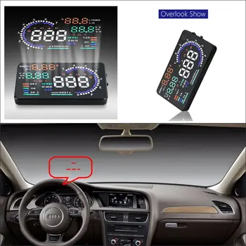 Car HUD Head Up дисплей за Audi A5 (8R) 2007–до момента - Безопасно шофиране Refkecting предното стъкло информационен проектор Virsual екран