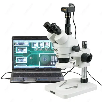 Индустриална инспекция -AmScope доставя 3.5X-180X Производство 144-LED Zoom стерео микроскоп с 3MP цифрова камера