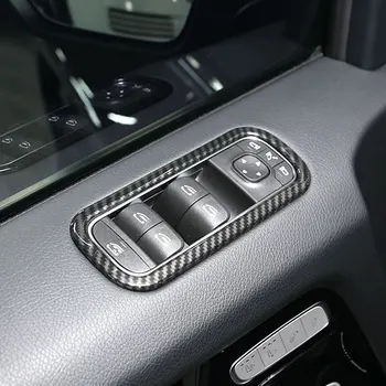 ABS Аксесоари за кола от въглеродни влакна Превключвател на бутоните за повдигане на прозорци Рамка за капак за Mercedes Benz G класа W463 G350 G500 G55 G63 G65