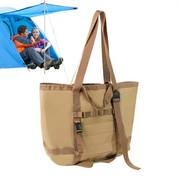 Лов съхранение голяма пазарска чанта водоустойчив износоустойчив 33L голяма движеща се чанта за съхранение мъкна 2 дръжки сгъваема палатка чанта подсилени