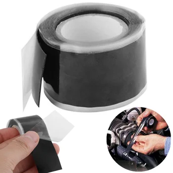 Мощна магическа черна самозалепваща силиконова ремонтна лента Fiber Waterproof High Adhesion Pipe Seal Repair Sealing Tape
